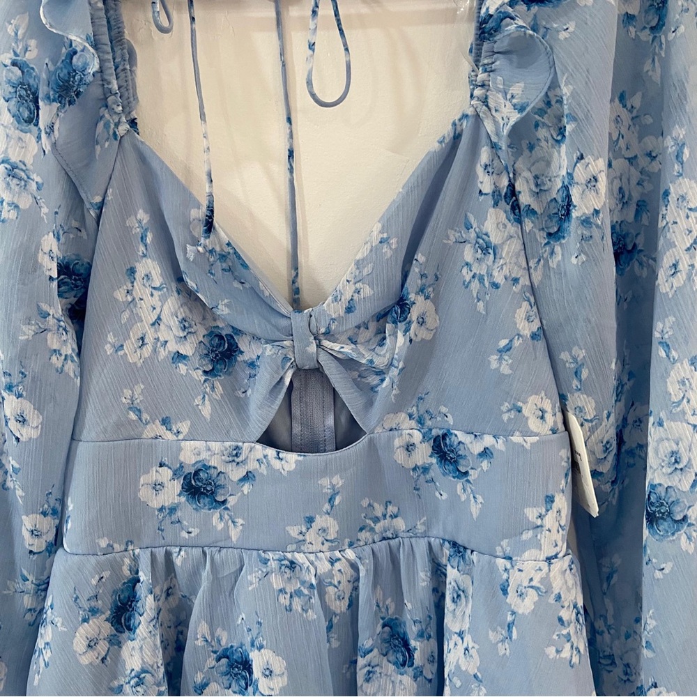 Altar’d State Blue Ruffle Dress - Picture 4 of 7